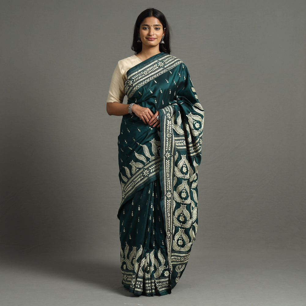 Kantha embroidery Saree