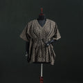 Brown - Akola Hand Block Print Natural Dyed Cotton Kaftan (Short) 42
