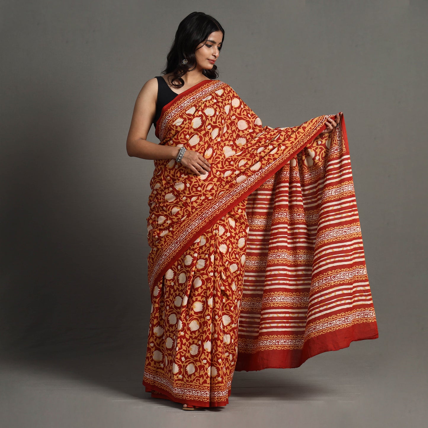 Bagru Saree