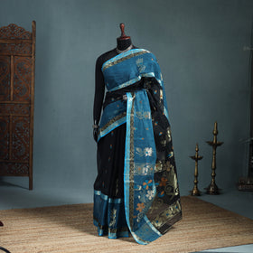 Pure Cotton Handloom Bengal Tant Saree with Zari & Thread Work 05