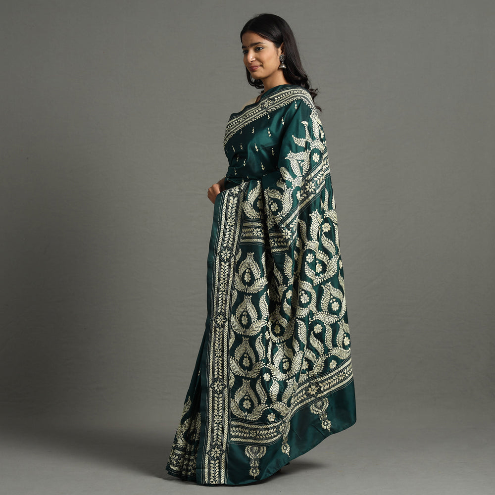 Kantha embroidery Saree