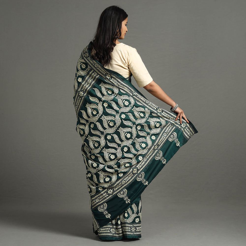 Kantha embroidery Saree