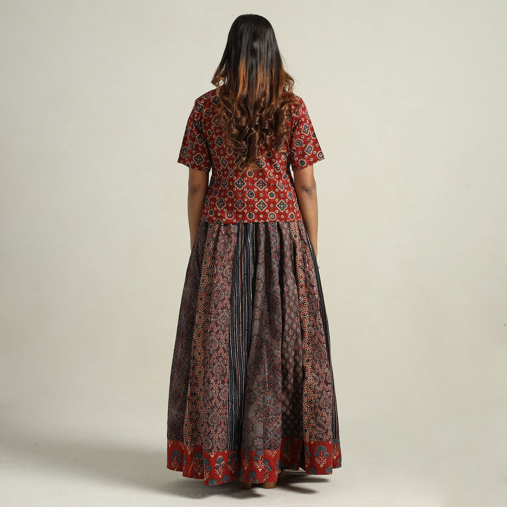 Ajrakh Patchwork Skirt 