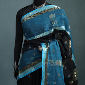 Pure Cotton Handloom Bengal Tant Saree with Zari & Thread Work 05