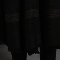 Black - Kumaun Handwoven Pure Merino Wool Shawl for Men 99