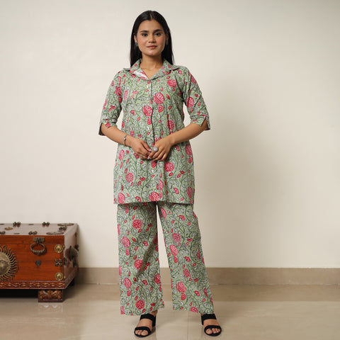  Sanganeri Block Printed Cotton Co-Ord Set 10 