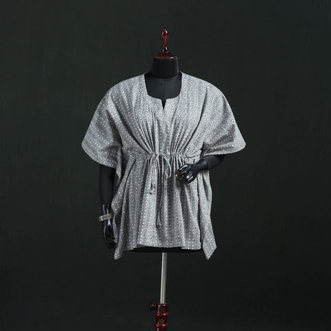 Akola Hand Block Print Natural Dyed Cotton Kaftan (Short) 43