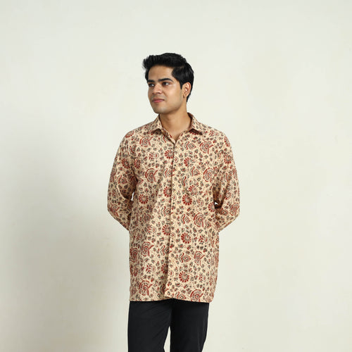 Pedana Block Print Cotton Men Kalamkari Shirt 10