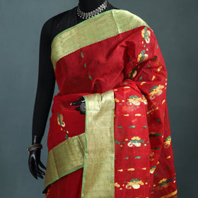 Pure Cotton Handloom Bengal Tant Saree with Zari & Thread Work 06