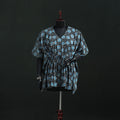 Blue - Pipad Hand Block Print Natural Dyed Cotton Kaftan (Short) 44