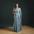 Sanganeri Hand Block Print Pure Mul Cotton Ready To Wear Saree  07