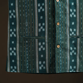 Sambalpuri Ikat Weave Cotton Men Nehru Jacket 09