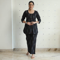 Black - Pochampally Ikat Cotton Co-Ord Set 04