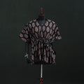 Brown - Ajrakh Hand Block Print Natural Dyed Cotton Kaftan (Short) 45