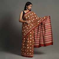 Block Printed Cotton Saree
