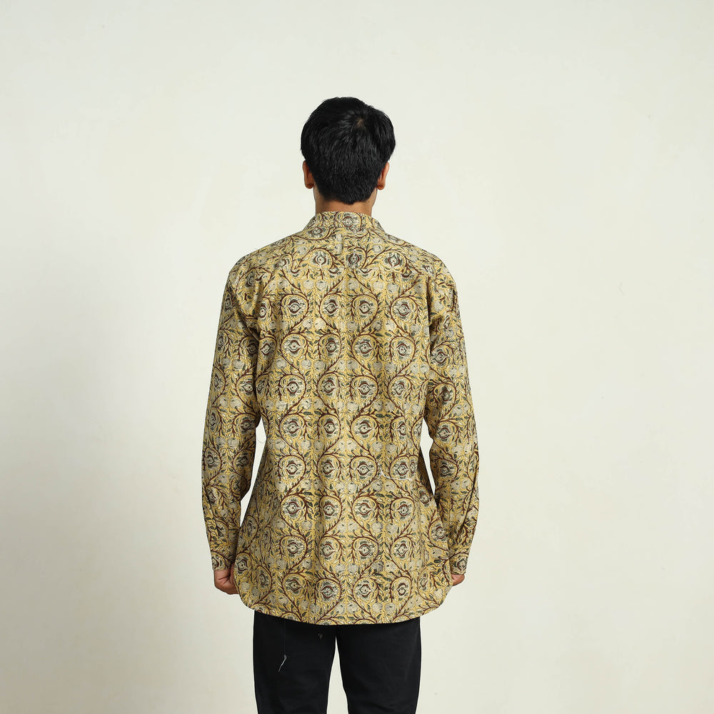 Pedana Block Print Cotton Men Kalamkari Shirt 11