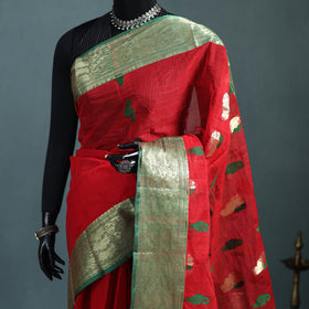 Pure Cotton Handloom Bengal Tant Saree with Zari & Thread Work 08