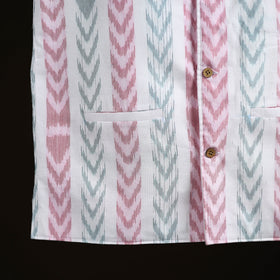 Sambalpuri Ikat Weave Cotton Men Nehru Jacket 10