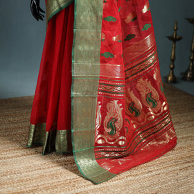 Pure Cotton Handloom Bengal Tant Saree with Zari & Thread Work 08