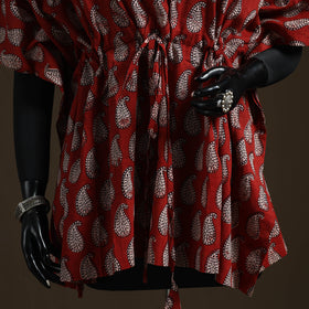 Natural Dyed Hand Block Bagh Print Cotton Kaftan (Short) 46