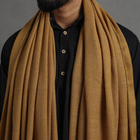 Brown - Kumaun Handwoven Pure Merino Wool Shawl for Men 110