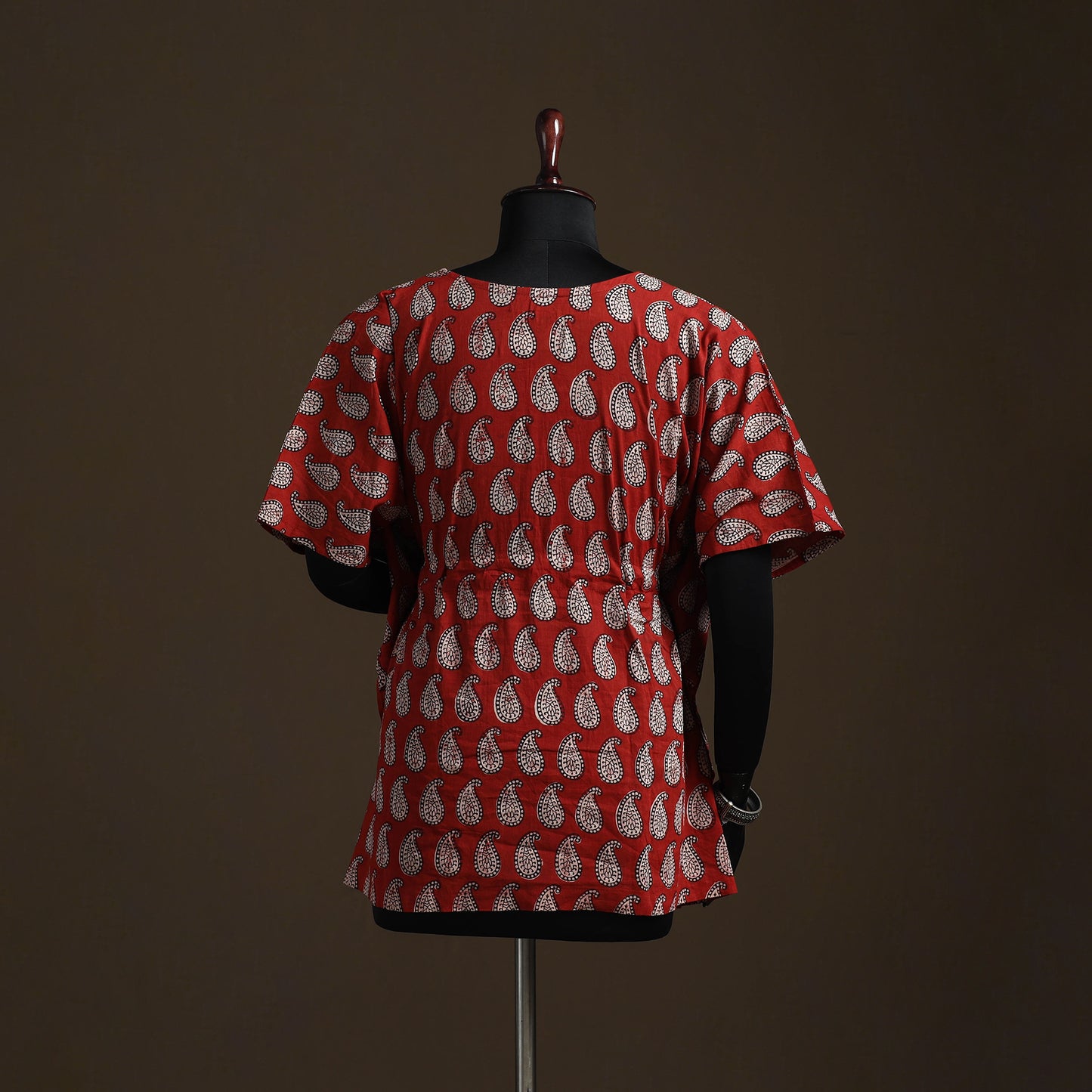 Natural Dyed Hand Block Bagh Print Cotton Kaftan (Short) 46