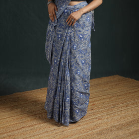 Sanganeri Hand Block Print Pure Mul Cotton Ready To Wear Saree  08