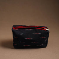 Black - Handmade Cotton Toiletry Pouch 13