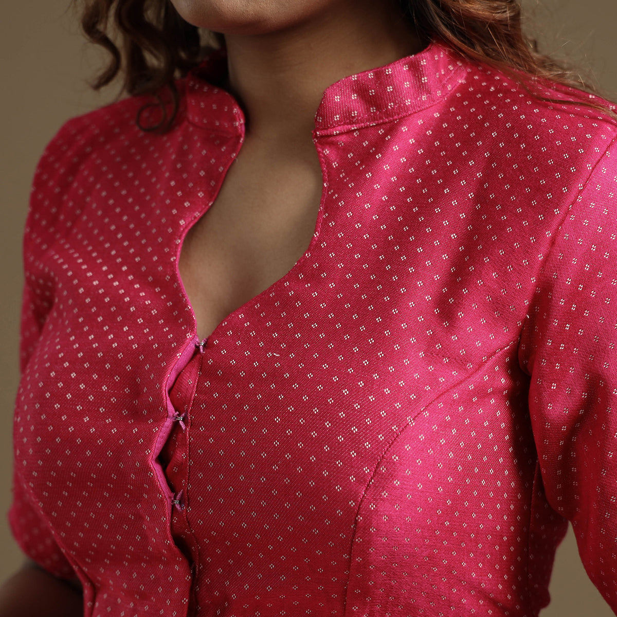 Silk Stitched Blouse
