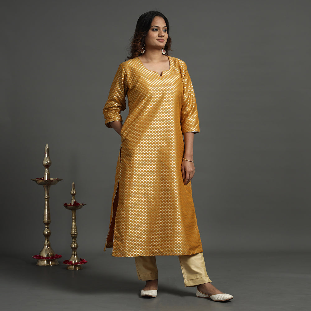 Banarasi Kurta with Palazzo & Dupatta Set