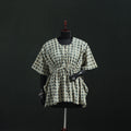 Green - Ajrakh Hand Block Print Natural Dyed Cotton Kaftan (Short) 47
