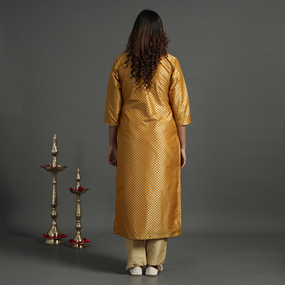 Banarasi Kurta with Palazzo & Dupatta Set