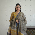 Buy Hand Block Bagru Print Chanderi Silk Kurta Set