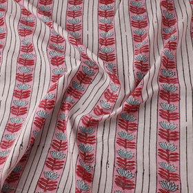 Pink - sanganeri cotton fabric 44 - handcrafted