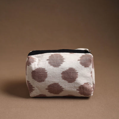 Brown - Handmade Cotton Toiletry Pouch 15