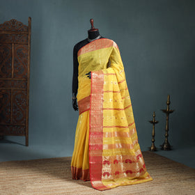 Pure Cotton Handloom Bengal Tant Saree with Zari & Thread Work 11