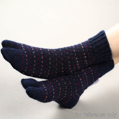 Black - Kumaun Hand Knitted Woolen Socks (Adult) 45