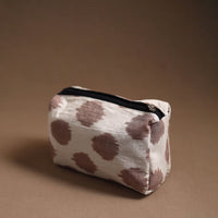 Brown - Handmade Cotton Toiletry Pouch 15