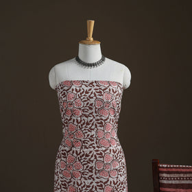 Kutch Hand Batik Print Cotton Unstitched Dress Material: Kurta, Bottom & Dupatta 01