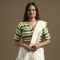 Buy Mashru Weave Pure Handloom Silk Stitched Blouse 