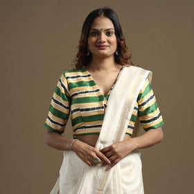 Buy Mashru Weave Pure Handloom Silk Stitched Blouse 