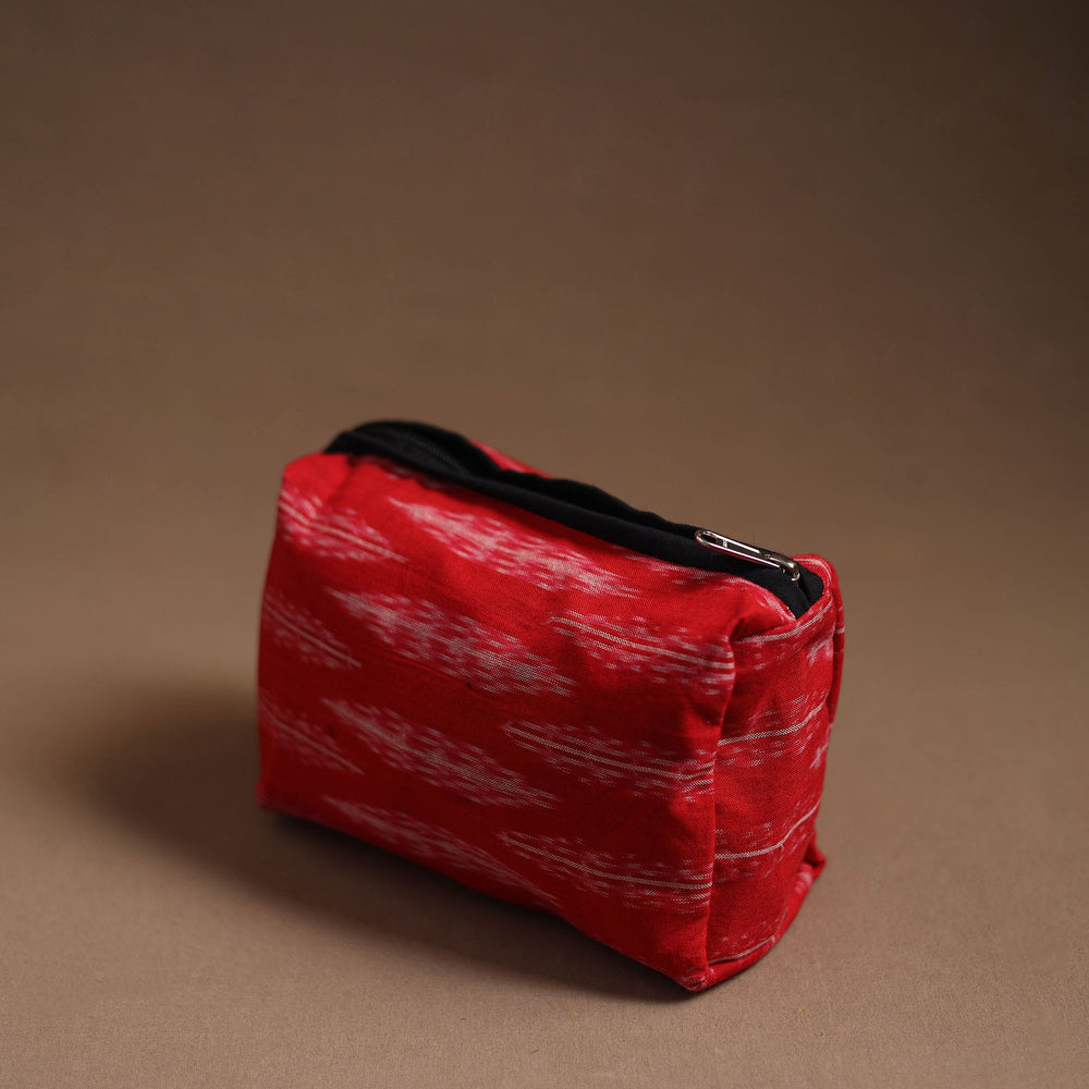 Red - Handmade Cotton Toiletry Pouch 16