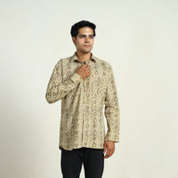 Pedana Block Print Cotton Men Kalamkari Shirt 05