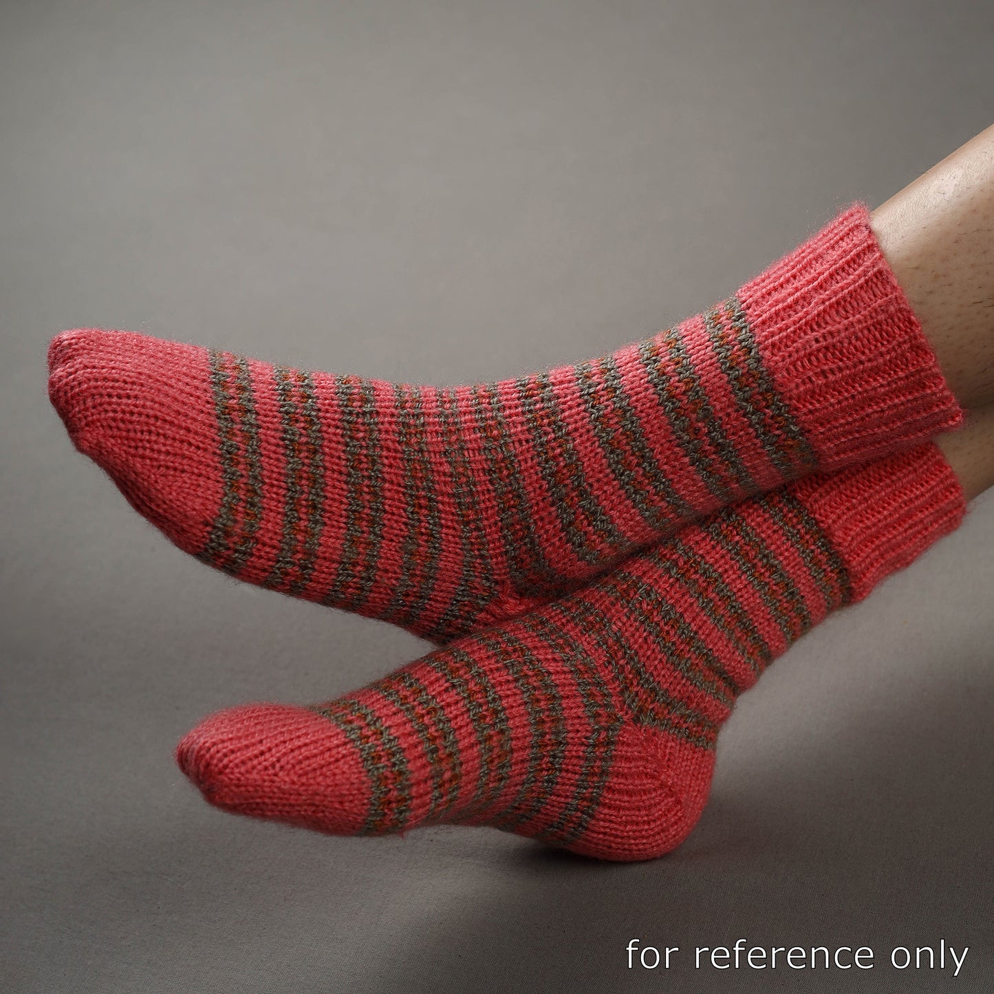 Grey - Kumaun Hand Knitted Woolen Socks (Adult) 59