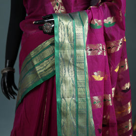 Pure Cotton Handloom Bengal Tant Saree with Zari & Thread Work 12