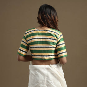 Buy Mashru Weave Pure Handloom Silk Stitched Blouse 