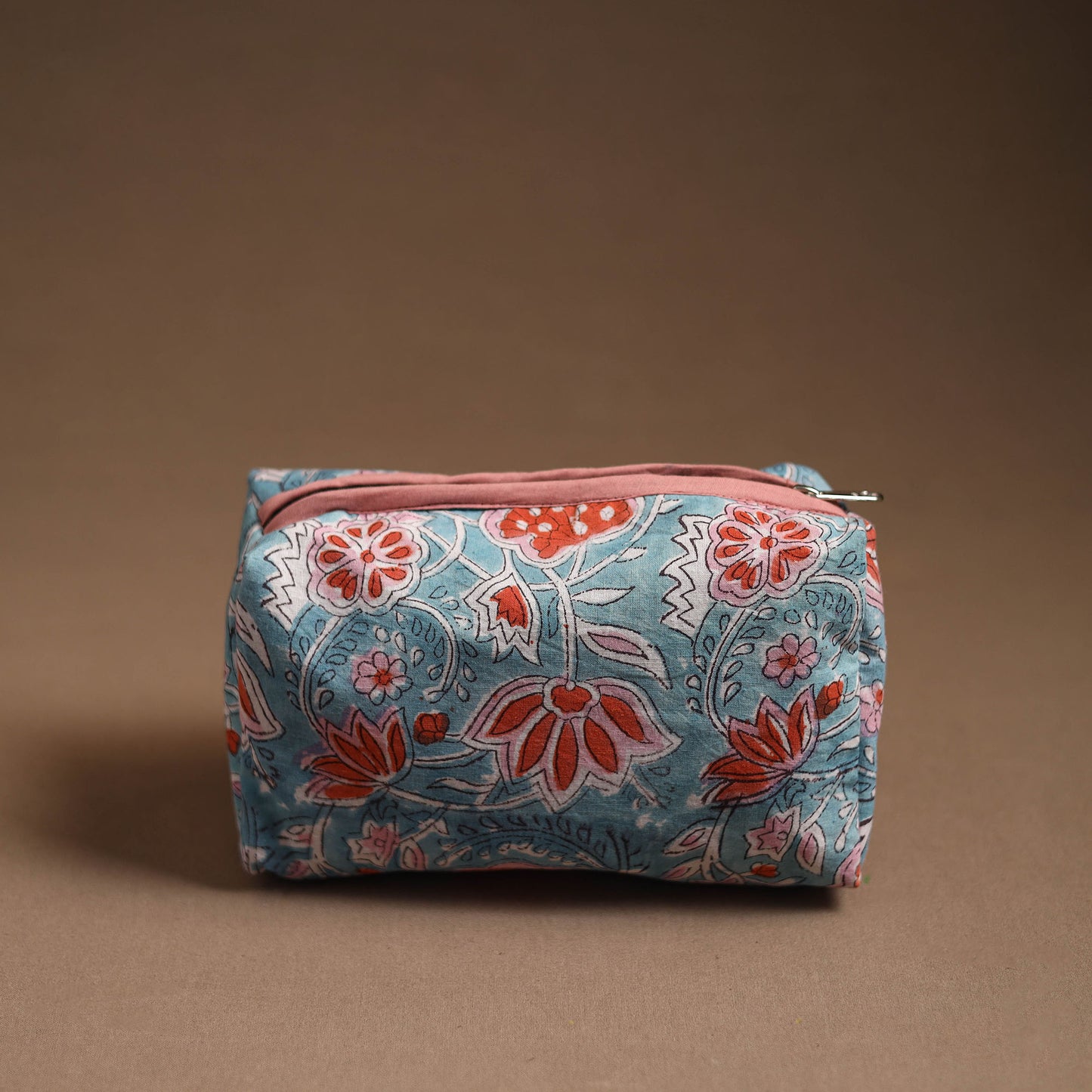 Blue - Handmade Cotton Toiletry Pouch 18