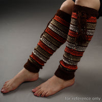 Brown - Kumaun Hand Knitted Woolen Leg Warmer 87