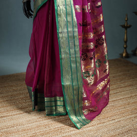 Pure Cotton Handloom Bengal Tant Saree with Zari & Thread Work 12