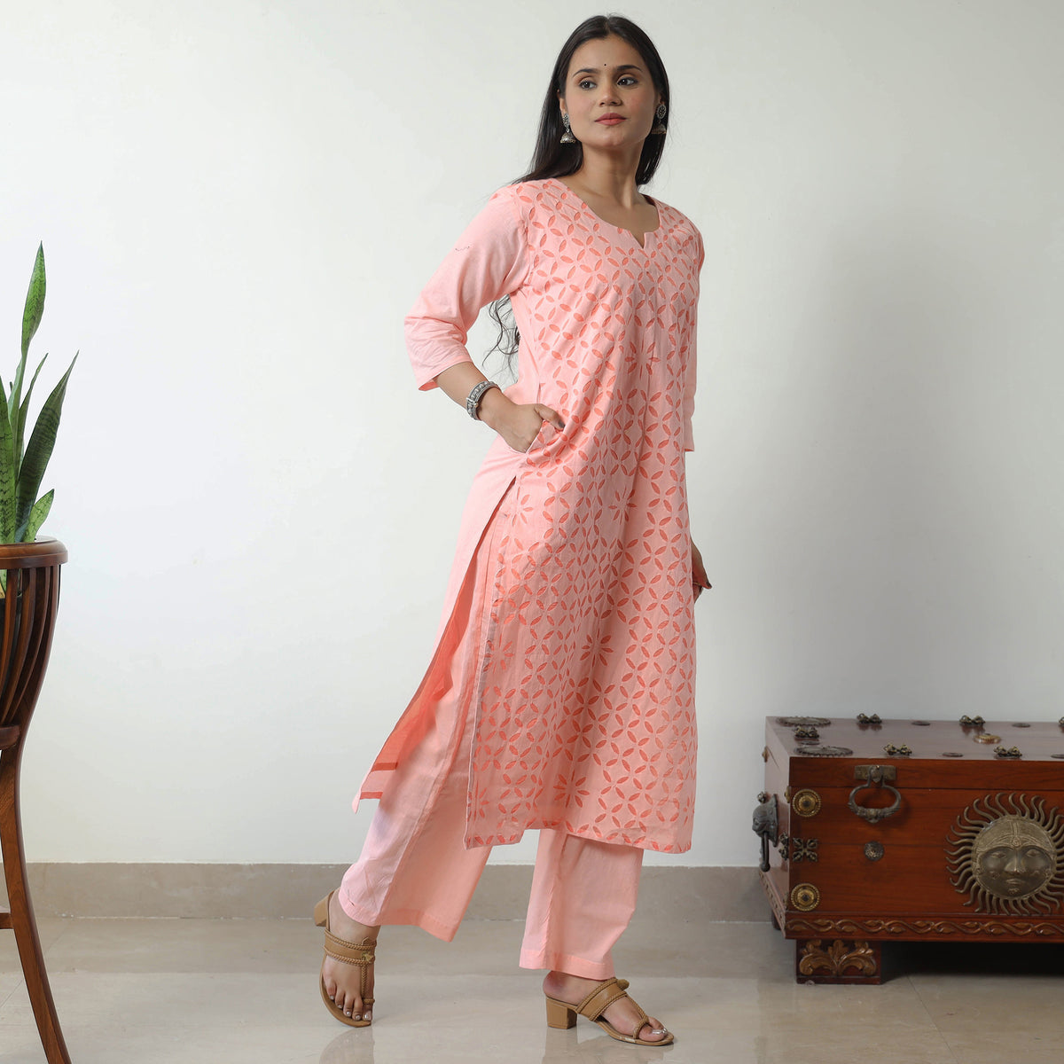 Applique Kurta Set